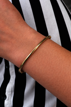 Žluté zlato pevný náramek